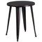 Emma and Oliver Commercial Grade 24" Round Metal Indoor-Outdoor Table Set with 2 Cafe Chairs